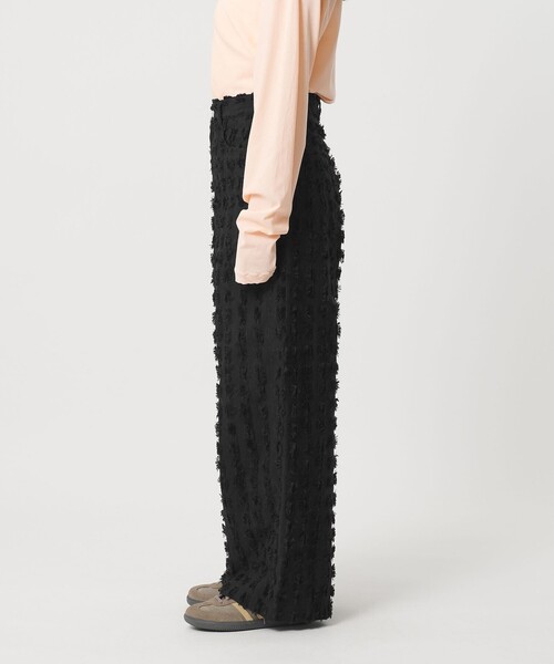 BEAUTY&YOUTH UNITED ARROWS(ビューティーアンドユースユナイテッドアローズ)の「スクエア フリンジ ジャガード ワイドパンツ(その他パンツ・レディース・ブラック/ホワイト・M/S)」の16枚目の写真