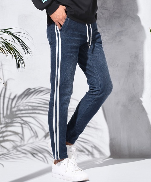 LUXSTYLE（ラグスタイル）の「インディゴ裏毛スウェットパンツ（デニムパンツ・メンズ・インディゴブルー/ブルー系その他2/ブルー/ブルー系その他・3L/M/L/XL/4L/5L）」の4枚目の写真