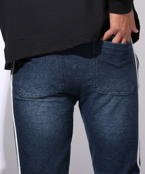 LUXSTYLE（ラグスタイル）の「インディゴ裏毛スウェットパンツ（デニムパンツ・メンズ・インディゴブルー/ブルー系その他2/ブルー/ブルー系その他・3L/M/L/XL/4L/5L）」の10枚目の写真