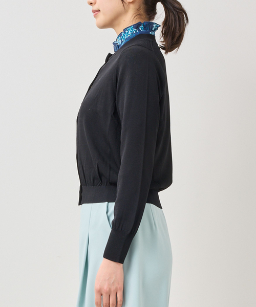 NARACAMICIE（ナラカミーチェ）の「【NARACAMICIE】Tバークルーネックカーディガン（カーディガン/ボレロ・レディース・オレンジ/ブラック/ブルー/ホワイト・XL/M）」の6枚目の写真