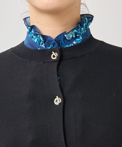 NARACAMICIE（ナラカミーチェ）の「【NARACAMICIE】Tバークルーネックカーディガン（カーディガン/ボレロ・レディース・オレンジ/ブラック/ブルー/ホワイト・XL/M）」の8枚目の写真