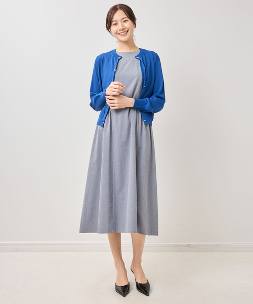 NARACAMICIE（ナラカミーチェ）の「【NARACAMICIE】Tバークルーネックカーディガン（カーディガン/ボレロ・レディース・オレンジ/ブラック/ブルー/ホワイト・XL/M）」の15枚目の写真