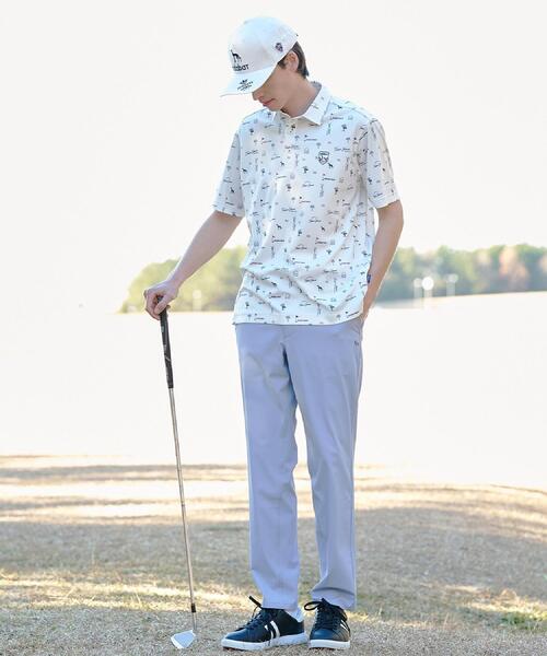 adabat(アダバット)の「【ADABAT NAVY】吸水速乾/UVカット サルーキサマーロゴプリント半袖ポロシャツ(ポロシャツ・メンズ・ホワイト系1/ネイビー系/ブルー系・46/52/50/48)」の5枚目の写真