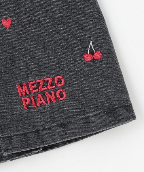 mezzo piano(メゾピアノ)の「ちび刺しゅうフロントZIP タックキュロットスカート(その他パンツ・キッズ・サックスブルー/グレー・140cm/130cm/120cm/110cm)」の8枚目の写真
