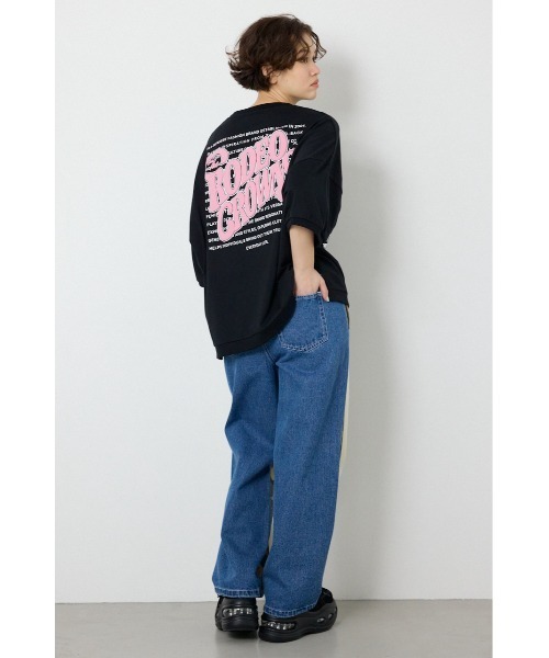 RODEO CROWNS WIDE BOWL(ロデオクラウンズワイドボウル)の「発泡マルチロゴビッグトップス(Tシャツ/カットソー・レディース・ブラック/サックスブルー/オフホワイト・FREE)」の9枚目の写真