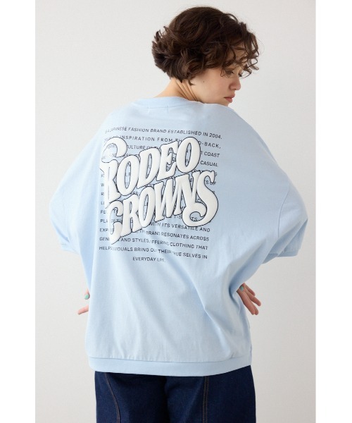 RODEO CROWNS WIDE BOWL(ロデオクラウンズワイドボウル)の「発泡マルチロゴビッグトップス(Tシャツ/カットソー・レディース・ブラック/サックスブルー/オフホワイト・FREE)」の20枚目の写真