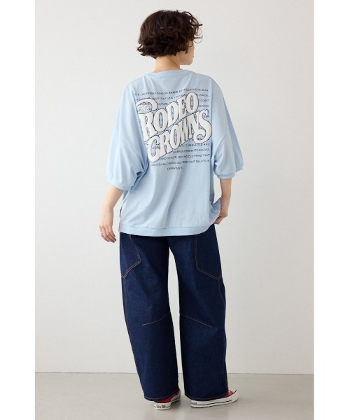 RODEO CROWNS WIDE BOWL(ロデオクラウンズワイドボウル)の「発泡マルチロゴビッグトップス(Tシャツ/カットソー・レディース・ブラック/サックスブルー/オフホワイト・FREE)」の22枚目の写真