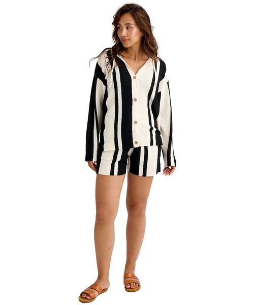 BILLABONG（ビラボン）の「BILLABONG/ビラボン 前ボタン パーカー 水陸両用 塩素対応 セットアップ対応 BG013614 UT（パーカー・レディース・ブラック×ホワイト/ブルー系/ストーン・M）」の10枚目の写真