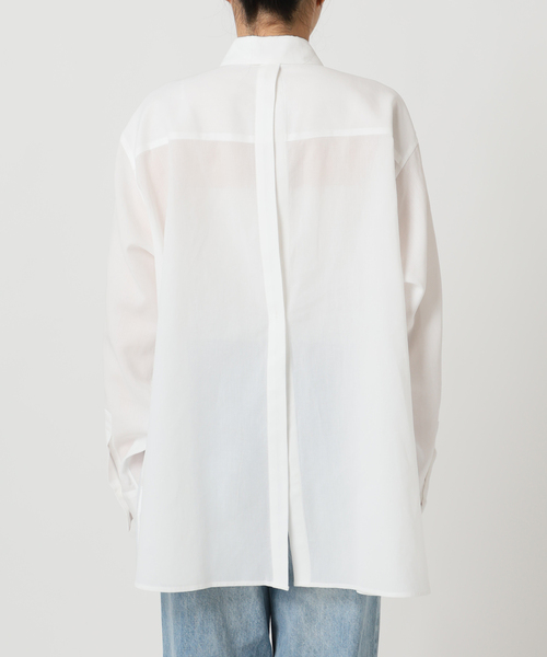 plage（プラージュ）の「Back open シャツ（シャツ/ブラウス・レディース・ライトグレー/ホワイト・FREE）」の22枚目の写真