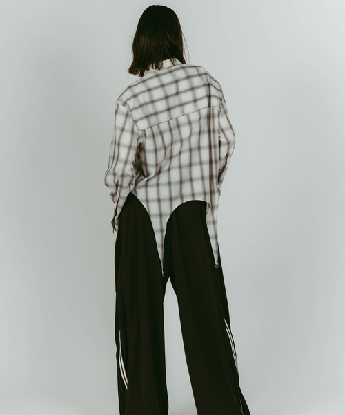 Knuth Marf（クヌースマーフ）の「design overshirt（Tシャツ/カットソー・レディース・ホワイト/オリーブ・FREE）」の8枚目の写真