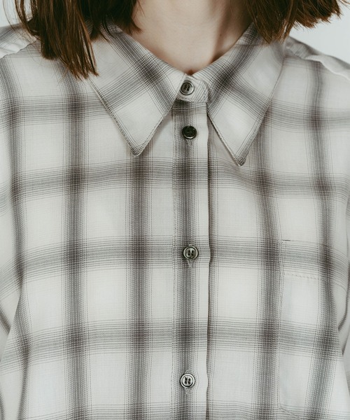 Knuth Marf（クヌースマーフ）の「design overshirt（Tシャツ/カットソー・レディース・ホワイト/オリーブ・FREE）」の10枚目の写真