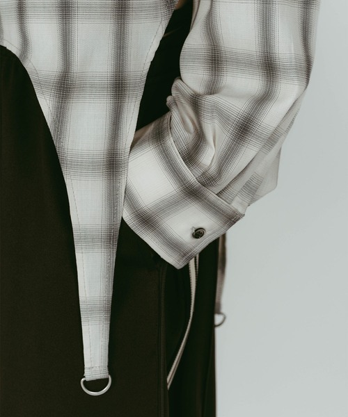 Knuth Marf（クヌースマーフ）の「design overshirt（Tシャツ/カットソー・レディース・ホワイト/オリーブ・FREE）」の11枚目の写真