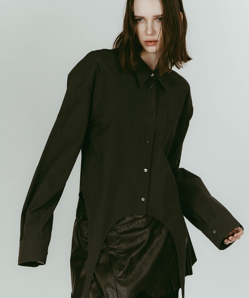 Knuth Marf（クヌースマーフ）の「design overshirt（Tシャツ/カットソー・レディース・ホワイト/オリーブ・FREE）」の14枚目の写真