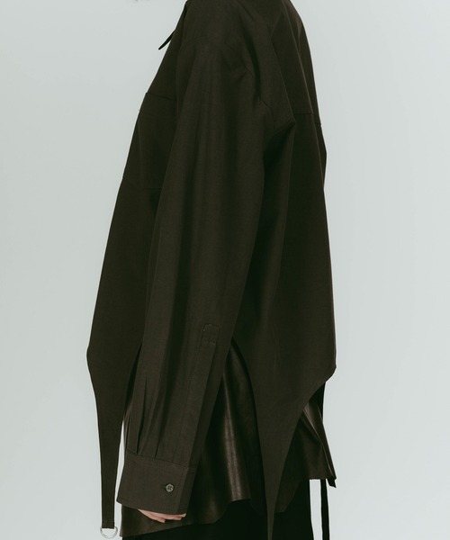 Knuth Marf（クヌースマーフ）の「design overshirt（Tシャツ/カットソー・レディース・ホワイト/オリーブ・FREE）」の16枚目の写真