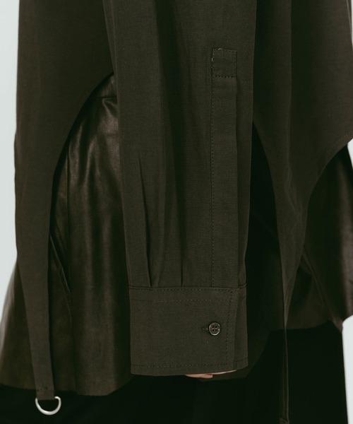 Knuth Marf（クヌースマーフ）の「design overshirt（Tシャツ/カットソー・レディース・ホワイト/オリーブ・FREE）」の19枚目の写真