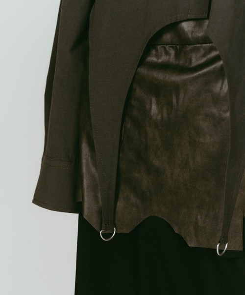 Knuth Marf（クヌースマーフ）の「design overshirt（Tシャツ/カットソー・レディース・ホワイト/オリーブ・FREE）」の21枚目の写真