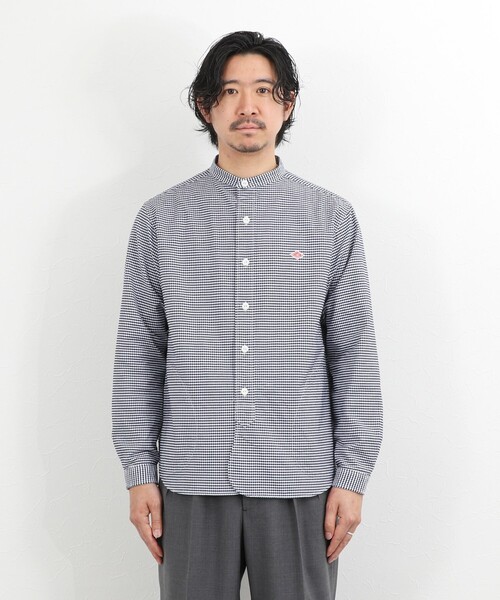 DANTON（ダントン）の「【DANTON】オックスフォード バンドカラーシャツ 長袖 26SS（DT-B0280OXP）（シャツ/ブラウス・メンズ・ネイビー・38/40/42/44）」の13枚目の写真