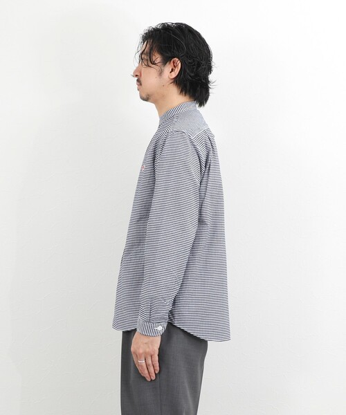 DANTON（ダントン）の「【DANTON】オックスフォード バンドカラーシャツ 長袖 26SS（DT-B0280OXP）（シャツ/ブラウス・メンズ・ネイビー・38/40/42/44）」の14枚目の写真