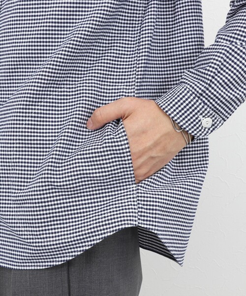 DANTON（ダントン）の「【DANTON】オックスフォード バンドカラーシャツ 長袖 26SS（DT-B0280OXP）（シャツ/ブラウス・メンズ・ネイビー・38/40/42/44）」の20枚目の写真