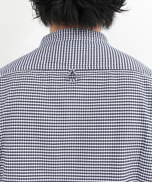 DANTON（ダントン）の「【DANTON】オックスフォード バンドカラーシャツ 長袖 26SS（DT-B0280OXP）（シャツ/ブラウス・メンズ・ネイビー・38/40/42/44）」の22枚目の写真