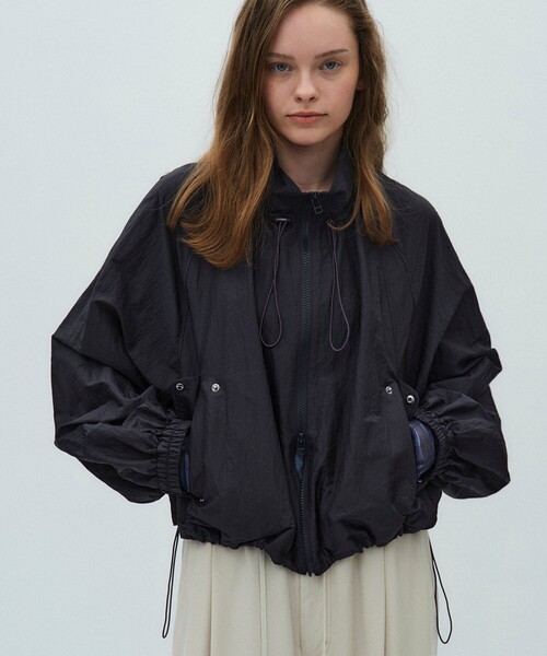 PUBLIC TOKYO(パブリックトウキョウ)の「【2026春新作】AiRON スタンドシェルジャケット*エアロンシリーズ*シアーブルゾン(ブルゾン・レディース・ネイビー/ホワイト・FREE)」の6枚目の写真