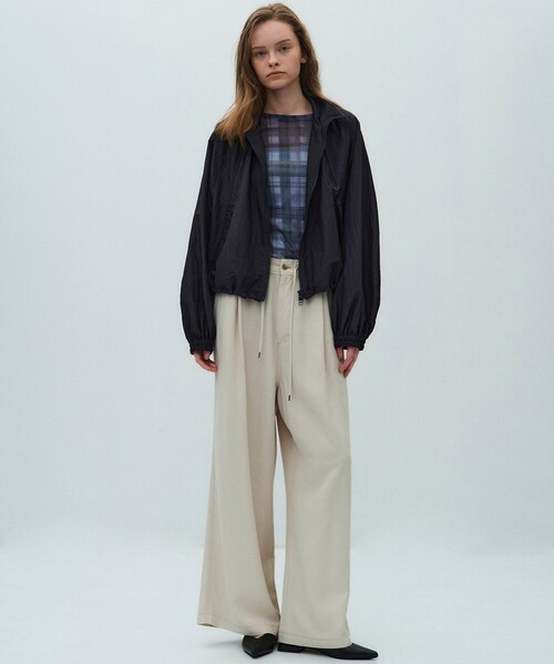 PUBLIC TOKYO(パブリックトウキョウ)の「【2026春新作】AiRON スタンドシェルジャケット*エアロンシリーズ*シアーブルゾン(ブルゾン・レディース・ネイビー/ホワイト・FREE)」の8枚目の写真