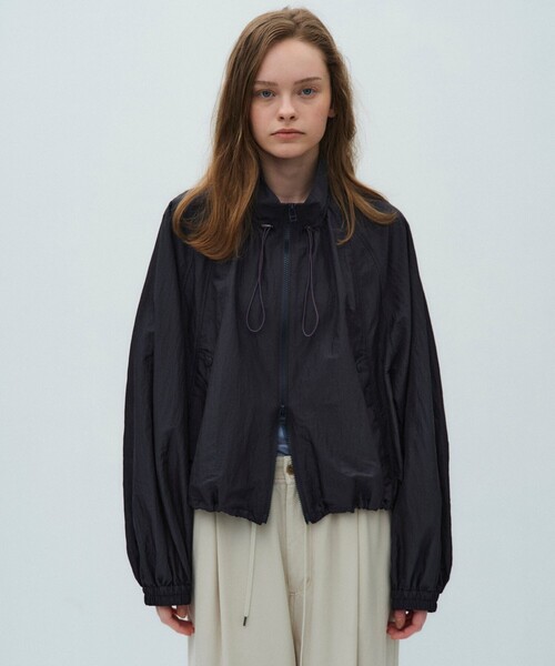 PUBLIC TOKYO(パブリックトウキョウ)の「【2026春新作】AiRON スタンドシェルジャケット*エアロンシリーズ*シアーブルゾン(ブルゾン・レディース・ネイビー/ホワイト・FREE)」の9枚目の写真