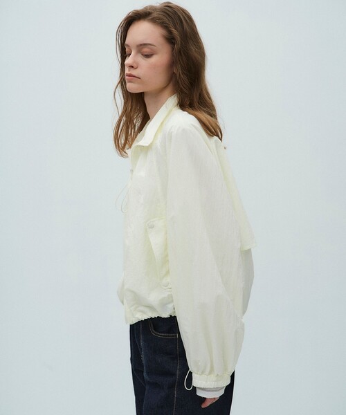 PUBLIC TOKYO(パブリックトウキョウ)の「【2026春新作】AiRON スタンドシェルジャケット*エアロンシリーズ*シアーブルゾン(ブルゾン・レディース・ネイビー/ホワイト・FREE)」の13枚目の写真