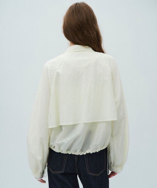 PUBLIC TOKYO(パブリックトウキョウ)の「【2026春新作】AiRON スタンドシェルジャケット*エアロンシリーズ*シアーブルゾン(ブルゾン・レディース・ネイビー/ホワイト・FREE)」の14枚目の写真