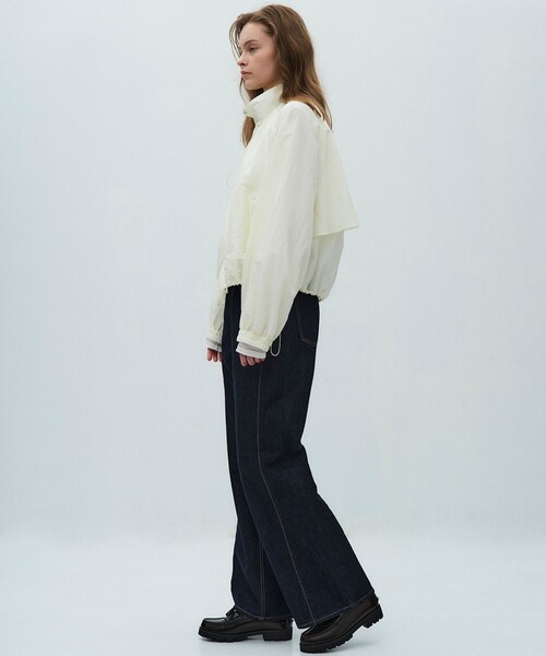 PUBLIC TOKYO(パブリックトウキョウ)の「【2026春新作】AiRON スタンドシェルジャケット*エアロンシリーズ*シアーブルゾン(ブルゾン・レディース・ネイビー/ホワイト・FREE)」の17枚目の写真