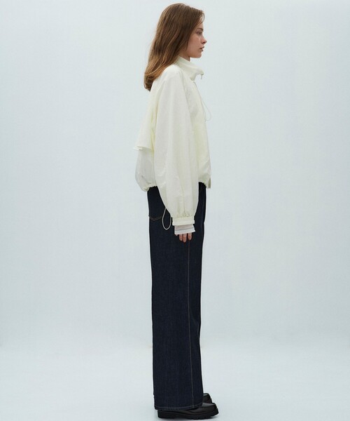 PUBLIC TOKYO(パブリックトウキョウ)の「【2026春新作】AiRON スタンドシェルジャケット*エアロンシリーズ*シアーブルゾン(ブルゾン・レディース・ネイビー/ホワイト・FREE)」の19枚目の写真