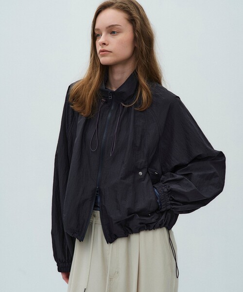 PUBLIC TOKYO(パブリックトウキョウ)の「【2026春新作】AiRON スタンドシェルジャケット*エアロンシリーズ*シアーブルゾン(ブルゾン・レディース・ネイビー/ホワイト・FREE)」の3枚目の写真