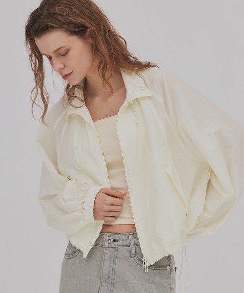 PUBLIC TOKYO(パブリックトウキョウ)の「【2026春新作】AiRON スタンドシェルジャケット*エアロンシリーズ*シアーブルゾン(ブルゾン・レディース・ネイビー/ホワイト・FREE)」の22枚目の写真