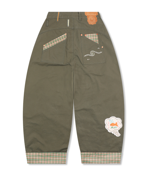 RuNaKi'Hu'(ルナキフ)の「WXP085 シアワセチェック配色バルーンパンツ (カーキ)(その他パンツ・レディース・その他・1/2/3)」の5枚目の写真