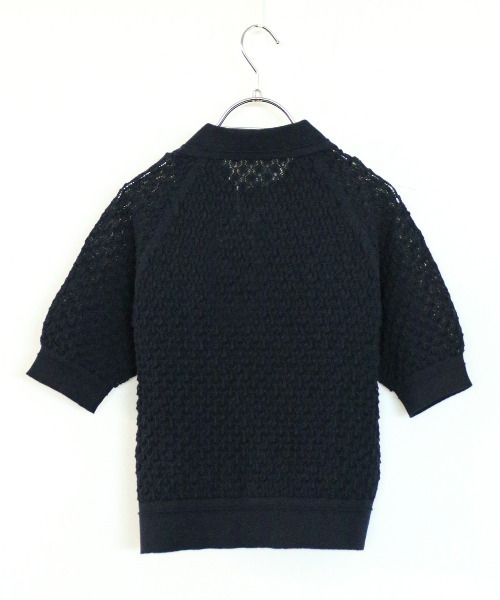 Marilyn Moon(マリリンムーン)の「diamond openwork polo knit(カーディガン/ボレロ・レディース・ネイビー/レッド/ピンク/オフホワイト/サックスブルー・FREE)」の20枚目の写真