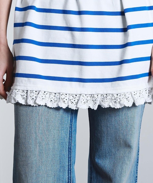 ROSE BUD(ローズバッド)の「(mag.by c)STRIPE H/S MINI CUT DRESS(ワンピース・レディース・ホワイト/ブラック・ONE SIZE)」の13枚目の写真