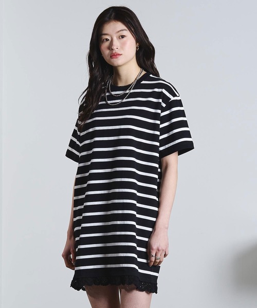 ROSE BUD(ローズバッド)の「(mag.by c)STRIPE H/S MINI CUT DRESS(ワンピース・レディース・ホワイト/ブラック・ONE SIZE)」の14枚目の写真
