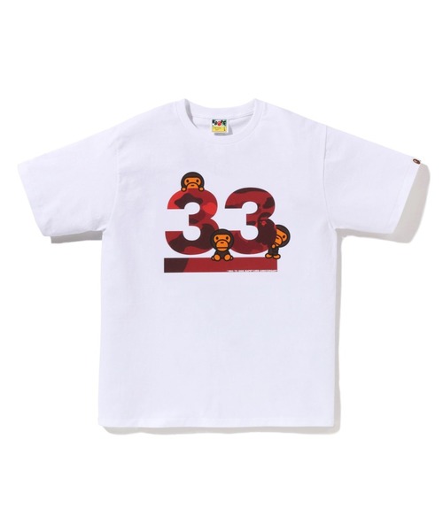 A BATHING APE（アベイシングエイプ）の「A BATHING APE 33RD ANNIV. BABY MILO TEE（Tシャツ/カットソー・メンズ・ホワイト×レッド/ブラック×ブルー/ブラック×レッド/ホワイト×ネイビー・LARGE/MEDIUM/X-LARGE/XX-LARGE/XXX-LARGE/SMALL）」の2枚目の写真