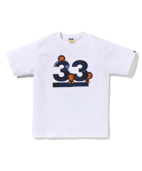 A BATHING APE（アベイシングエイプ）の「A BATHING APE 33RD ANNIV. BABY MILO TEE（Tシャツ/カットソー・メンズ・ホワイト×レッド/ブラック×ブルー/ブラック×レッド/ホワイト×ネイビー・LARGE/MEDIUM/X-LARGE/XX-LARGE/XXX-LARGE/SMALL）」の3枚目の写真