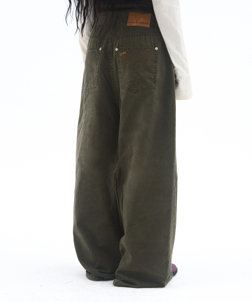 AMESWORLDWIDE（アメスワールドワイド）の「OVERFIT COTTON PANTS KHAKI（その他パンツ・レディース・その他・LARGE/SMALL/MEDIUM）」の16枚目の写真