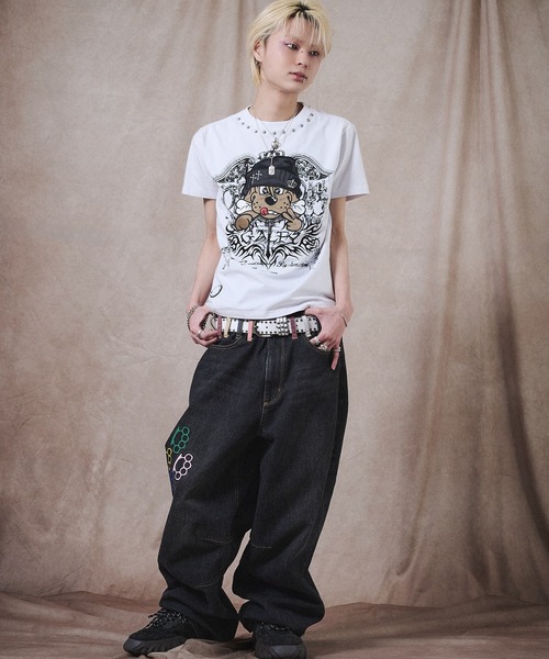 GALFY（ガルフィー）の「【GALFY/ガルフィー】爆アゲ↑↑ギラＴシャツ（Tシャツ/カットソー・メンズ・ホワイト/ブラック/スミクロ・XL/L/M）」の17枚目の写真