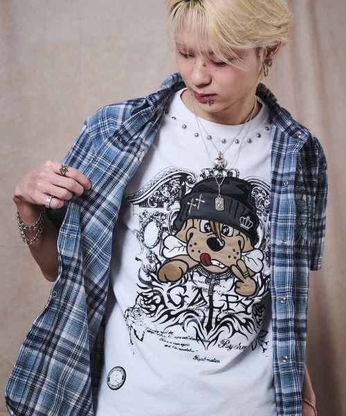 GALFY（ガルフィー）の「【GALFY/ガルフィー】爆アゲ↑↑ギラＴシャツ（Tシャツ/カットソー・メンズ・ホワイト/ブラック/スミクロ・XL/L/M）」の16枚目の写真