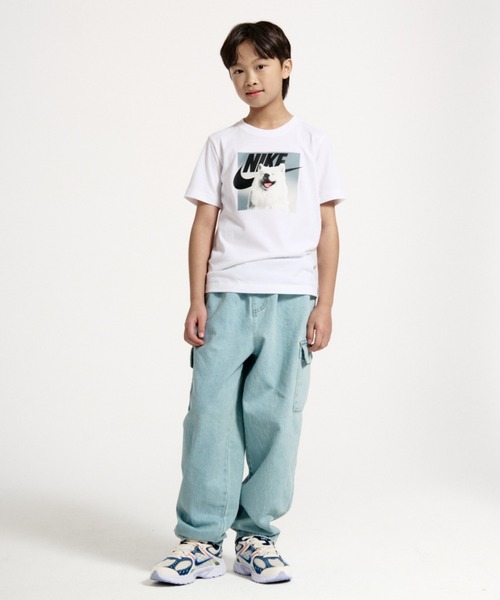 NIKE(ナイキ)の「ナイキ スポーツウェア ジュニア Tシャツ / Nike Sportswear Big Kids' T-Shirt IO1977-100 White(Tシャツ/カットソー・キッズ・ホワイト・150/130/160/140)」の2枚目の写真