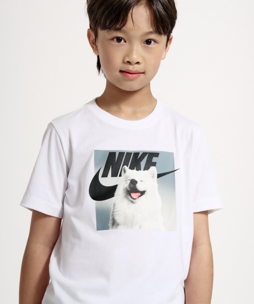 NIKE(ナイキ)の「ナイキ スポーツウェア ジュニア Tシャツ / Nike Sportswear Big Kids' T-Shirt IO1977-100 White(Tシャツ/カットソー・キッズ・ホワイト・150/130/160/140)」の4枚目の写真