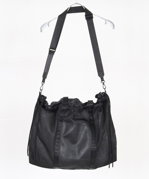 ADAM PATEK(アダムパテック)の「ADAMPATEK/leather trimmed mesh 2way big tote bag /レザーxメッシュ2wayビッグトートバッグ(トートバッグ・メンズ・ブラック・FREE)」の10枚目の写真