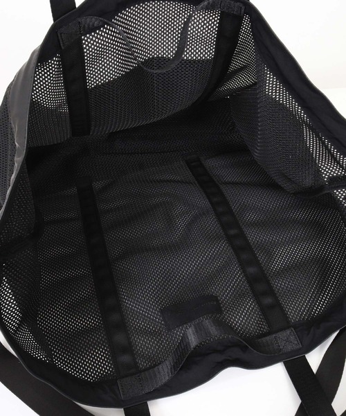 ADAM PATEK(アダムパテック)の「ADAMPATEK/leather trimmed mesh 2way big tote bag /レザーxメッシュ2wayビッグトートバッグ(トートバッグ・メンズ・ブラック・FREE)」の12枚目の写真