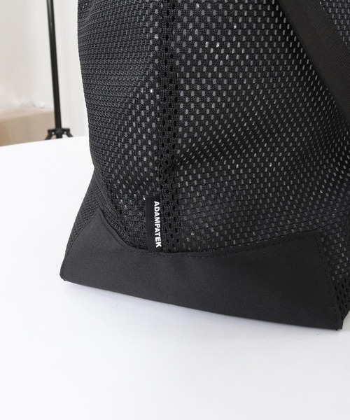 ADAM PATEK(アダムパテック)の「ADAMPATEK/leather trimmed mesh 2way big tote bag /レザーxメッシュ2wayビッグトートバッグ(トートバッグ・メンズ・ブラック・FREE)」の16枚目の写真
