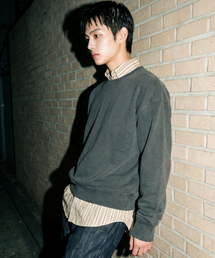 BALLUTE（バリュート）の「VINTAGE LONG-RIP SWEAT SHIRTS (CHARCOAL PIGMENT)（スウェット）」