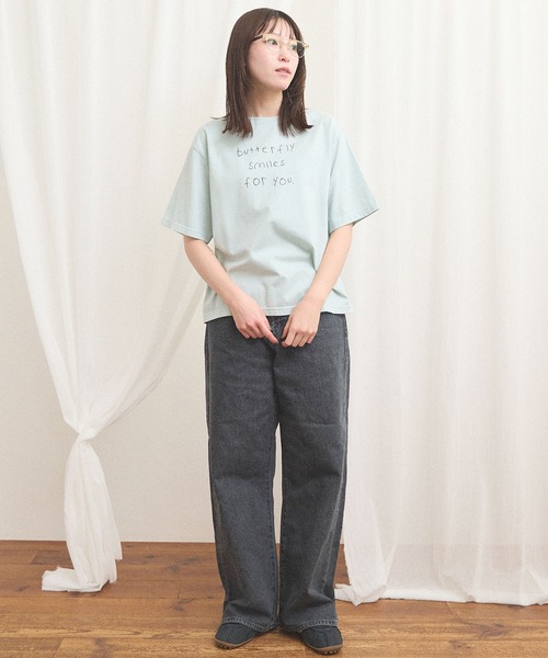 fig Ｌondon（フィグロンドン）の「something good Tshirt（Tシャツ/カットソー・レディース・ブルー/ダークブラウン・FREE）」の21枚目の写真