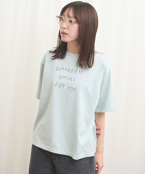 fig Ｌondon（フィグロンドン）の「something good Tshirt（Tシャツ/カットソー・レディース・ブルー/ダークブラウン・FREE）」の10枚目の写真